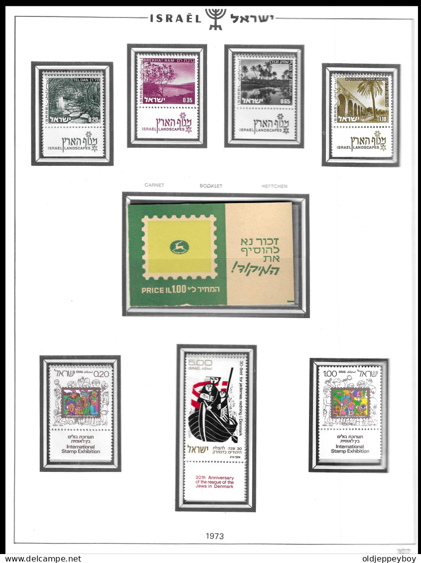 1973 PLUS BOOKLET ISRAEL  FULL TABS DELUXE QUALITY MNH ** Postfris** PERFECT GUARENTEED - Neufs (avec Tabs)