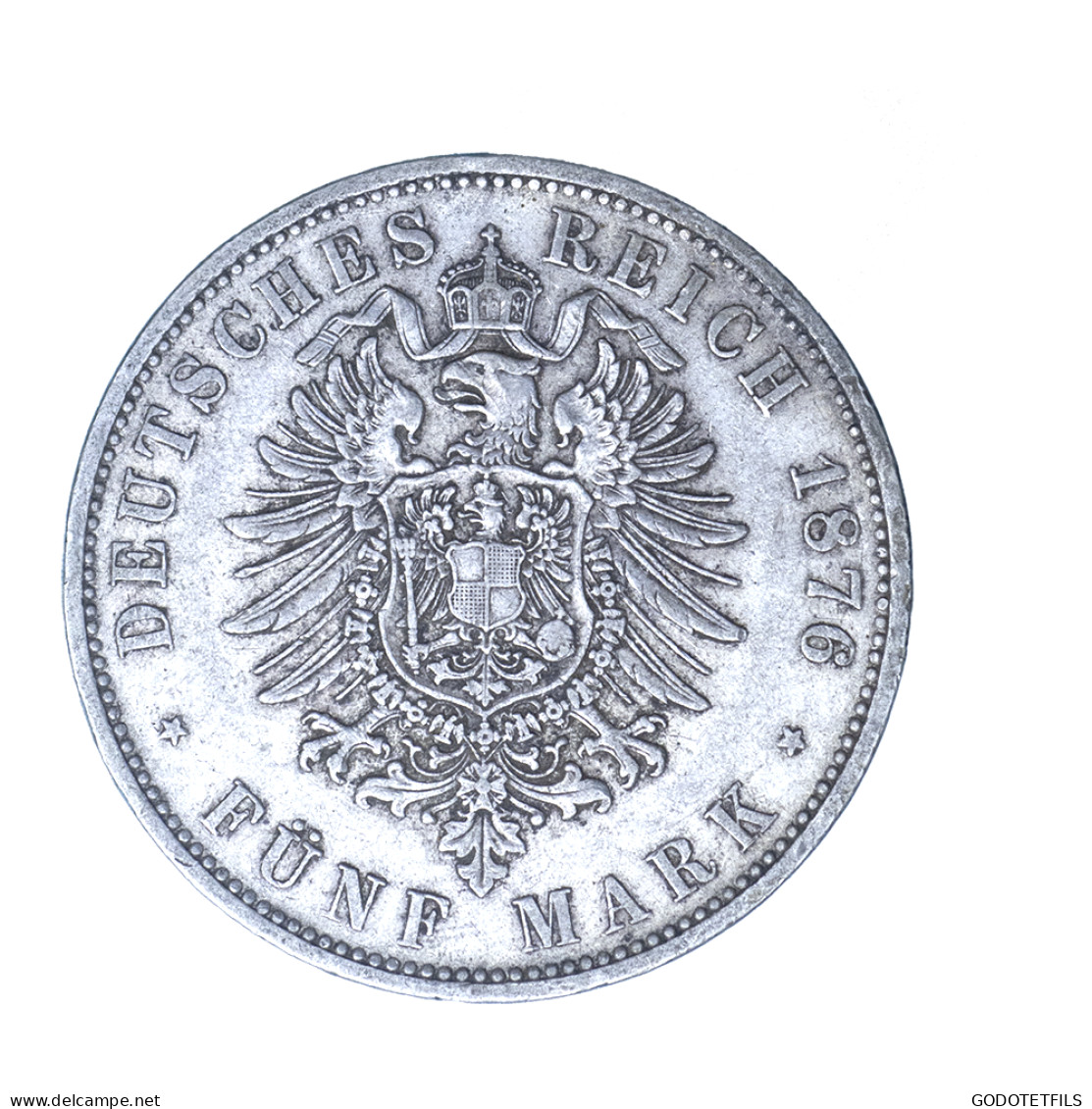 Allemagne-Royaume De Wurtemberg-Karl Ier 5 Mark 1876 Stuttgart - 2, 3 & 5 Mark Silver