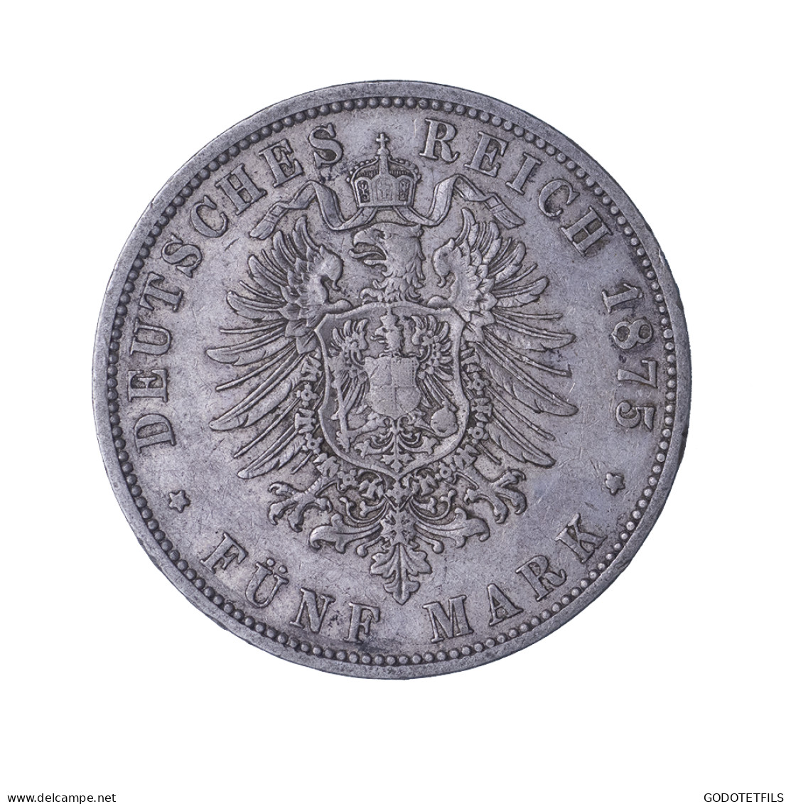 Allemagne-Royaume De Prusse Wilhelm 5 Mark 1875 Hanovre - 2, 3 & 5 Mark Argento