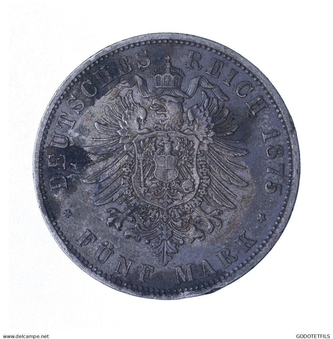 Allemagne-Royaume De Prusse Wilhelm 5 Mark 1875 Berlin - 2, 3 & 5 Mark Argento