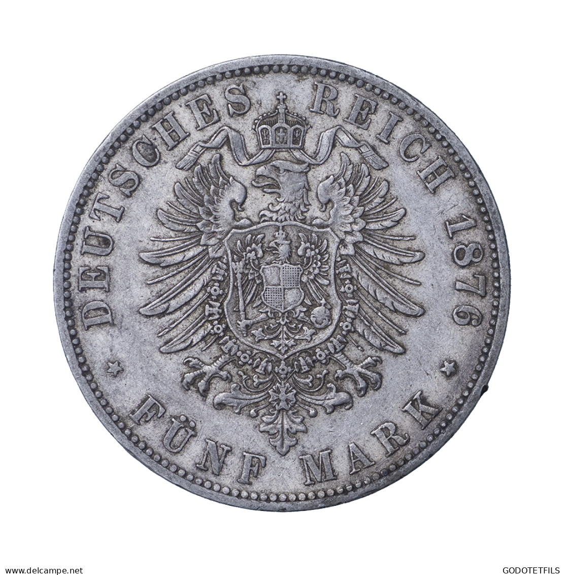 Allemagne-Royaume De Prusse Wilhelm 5 Mark 1876 Berlin - 2, 3 & 5 Mark Silber