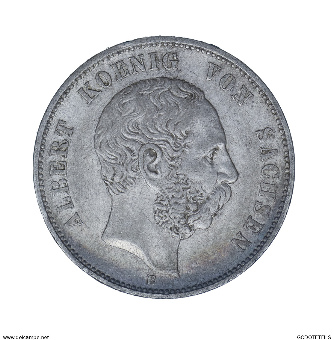 Allemagne-Royaume De Saxe Albert Ier 5 Mark 1875 Muldenhütten - 2, 3 & 5 Mark Argent