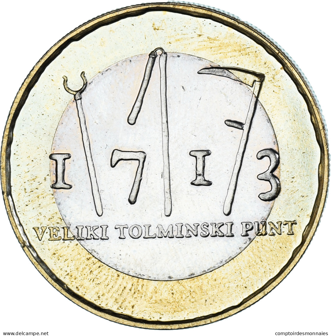 Slovénie, 3 Euro, 2013, Révolte Paysanne De Tolmin, SUP, Bimétallique - Eslovenia