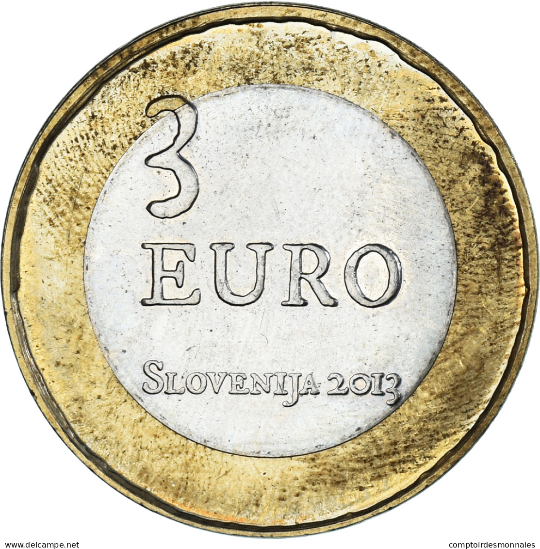 Slovénie, 3 Euro, 2013, Révolte Paysanne De Tolmin, SUP, Bimétallique - Slovenia