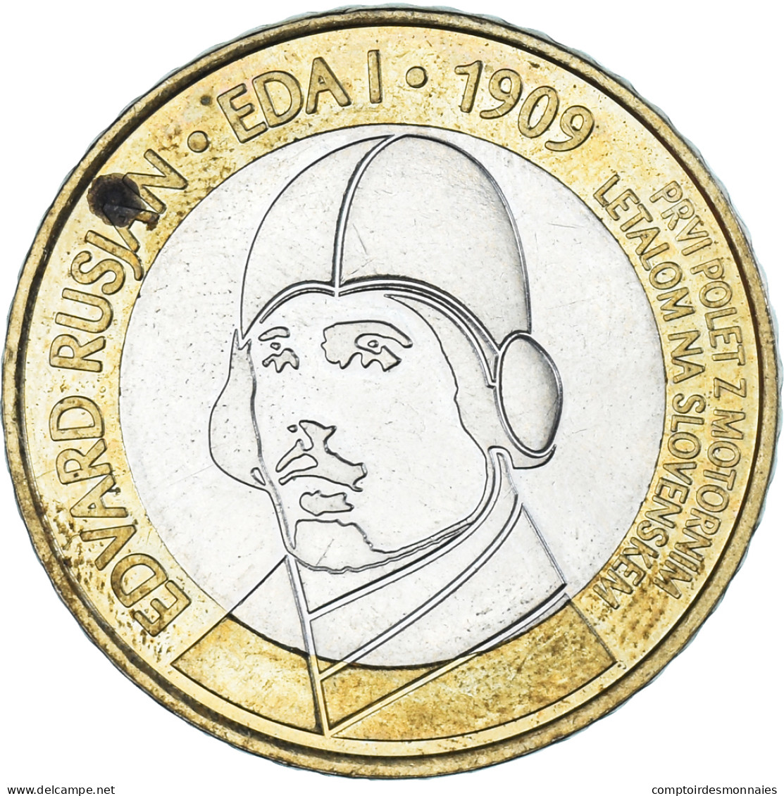 Slovénie, 3 Euro, 2009, Vantaa, Premier Vol Au-dessus De La Slovénie, SUP - Slovenia