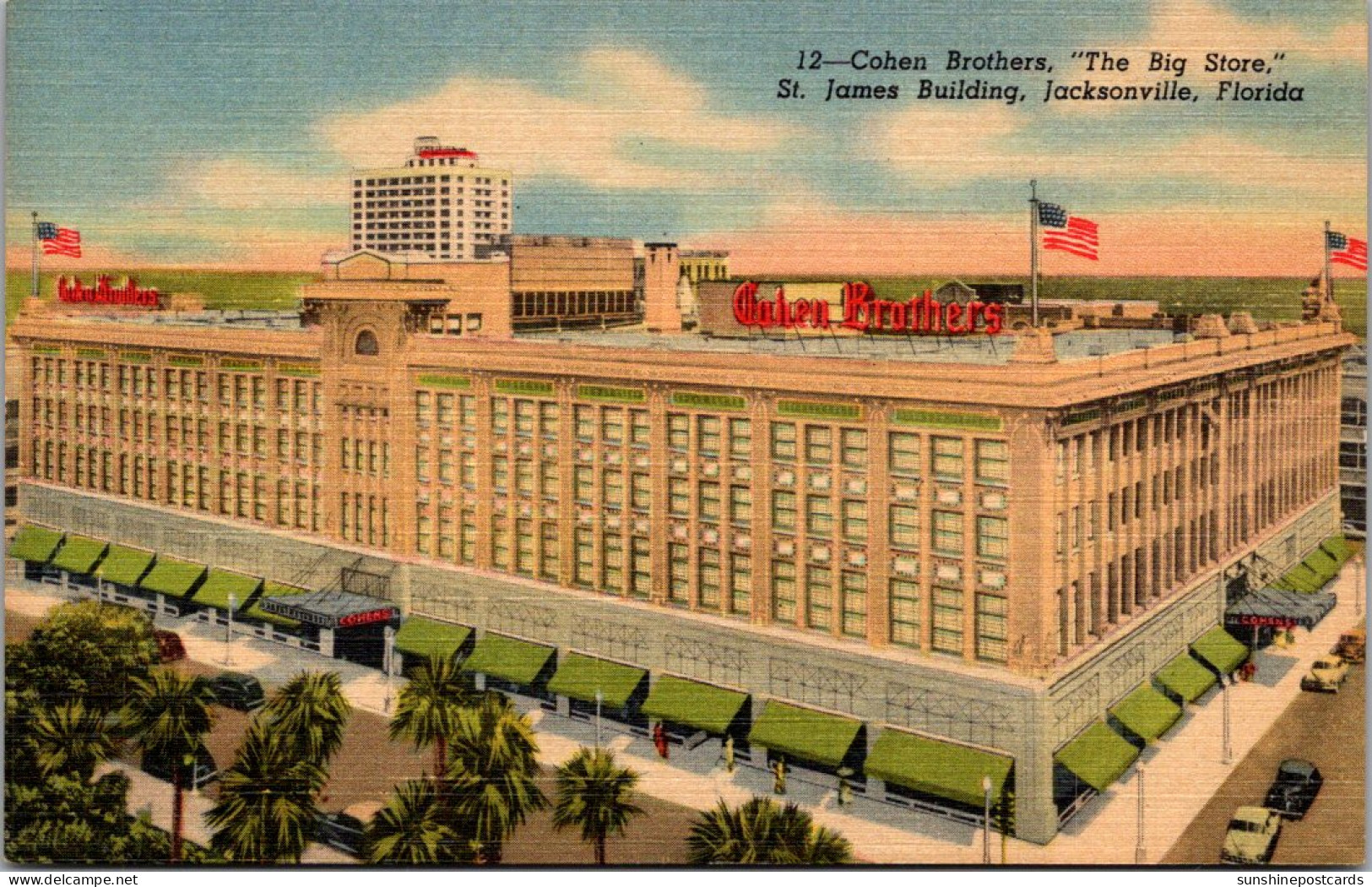 Florida Jacksonville St James Building Cohen Brothers Department Store Curteich - Jacksonville