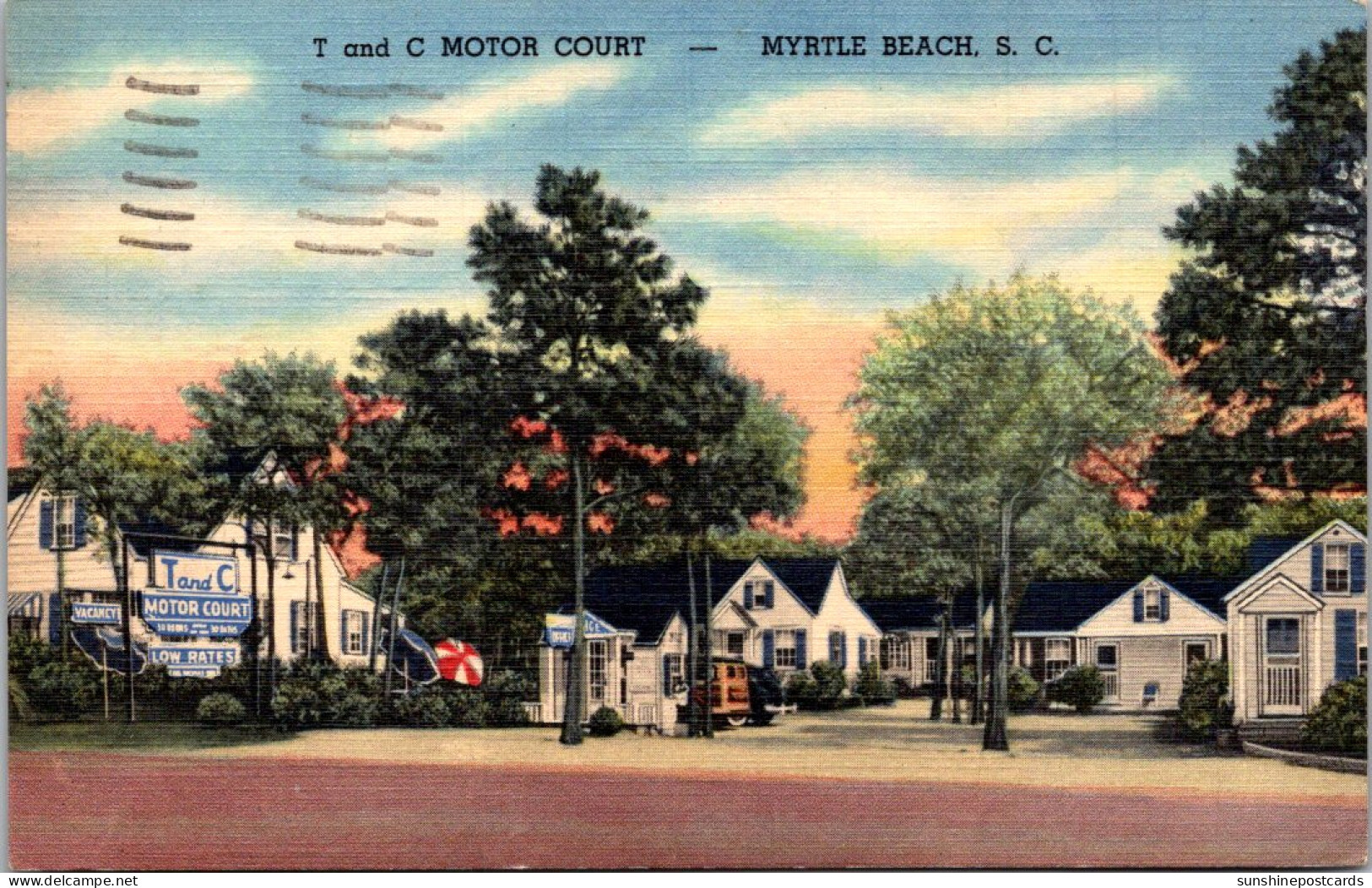 South Carolina Myrtle Beach T And C Motor Court 1950 Curteich - Myrtle Beach