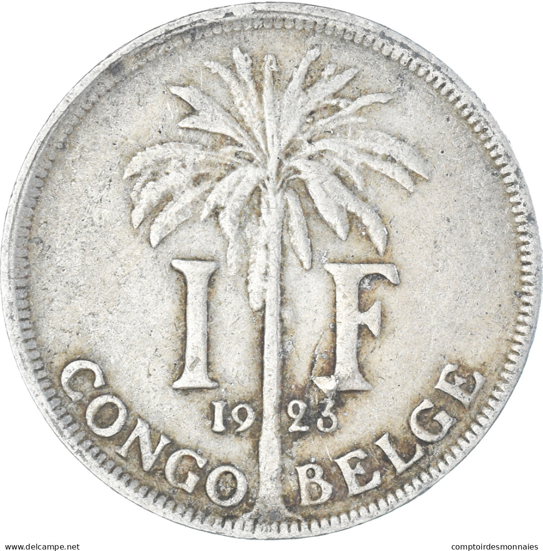 Monnaie, Congo Belge, Albert I, Franc, 1923, TB+, Cupro-nickel, KM:20 - 1910-1934: Albert I