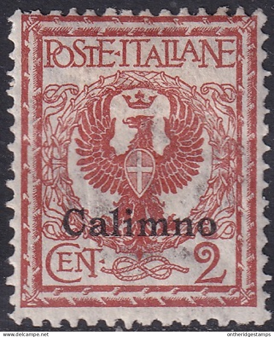 Italy Aegean Calino 1912 Sc 1 Egeo Sa 1 MH* Crazed Gum - Ägäis (Calino)