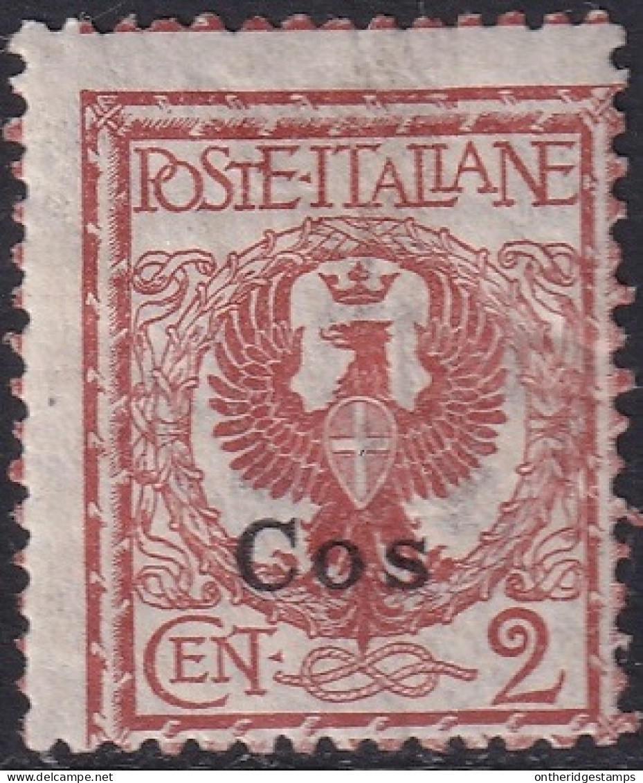 Italy Aegean Coo 1912 Sc 1 Egeo Sa 1 MH* Some Gum Crazing - Egeo (Coo)