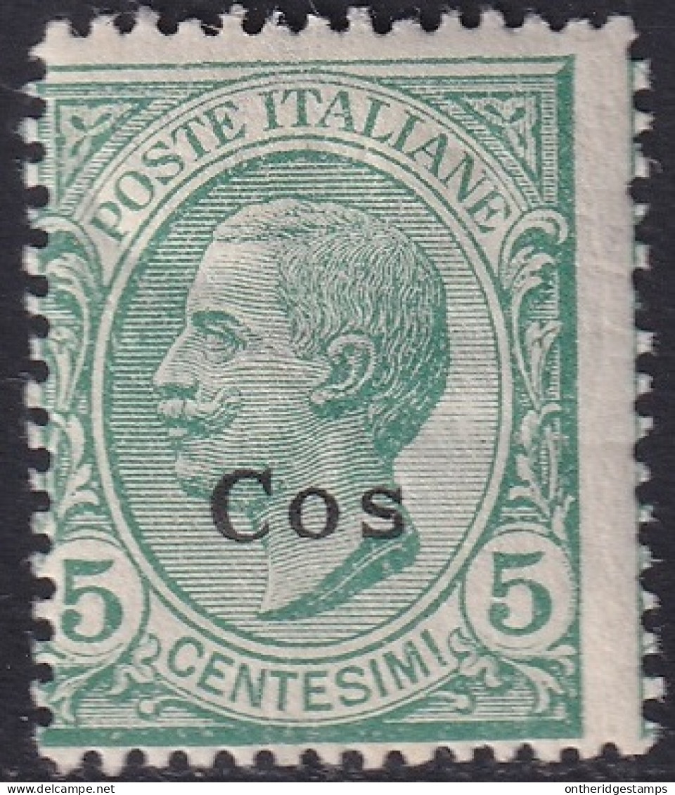 Italy Aegean Coo 1912 Sc 2 Egeo Sa 2 MH* Some Gum Crazing - Egée (Coo)