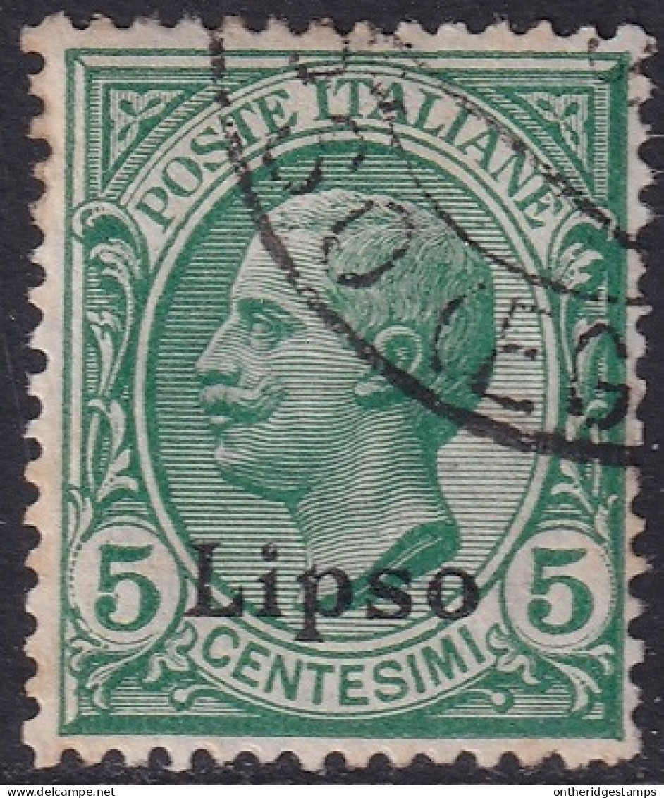 Italy Aegean Lisso 1912 Sc 2 Egeo Lipso Sa 2 Used Toning - Egée (Lipso)