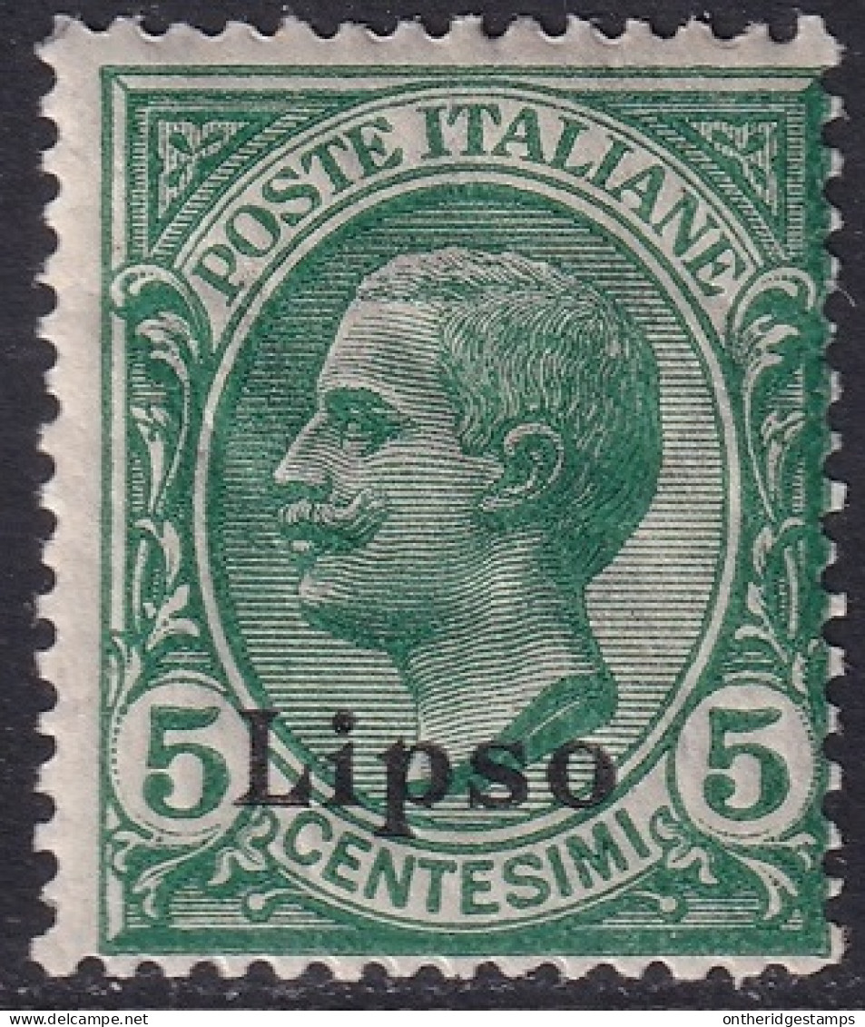 Italy Aegean Lisso 1912 Sc 2 Egeo Lipso Sa 2 MNH**crazed Gum - Aegean (Lipso)