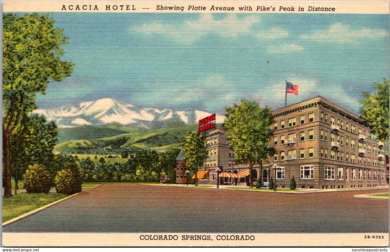Colorado Colorado Springs The Acacia Hotel Curteich - Colorado Springs