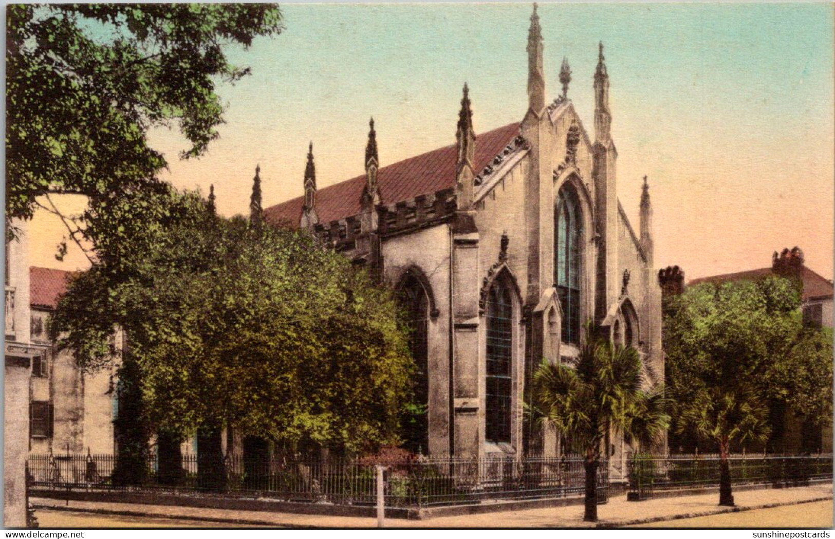 South Carolina Huguenot Church Organized 1681 Handcolored Albertype - Charleston