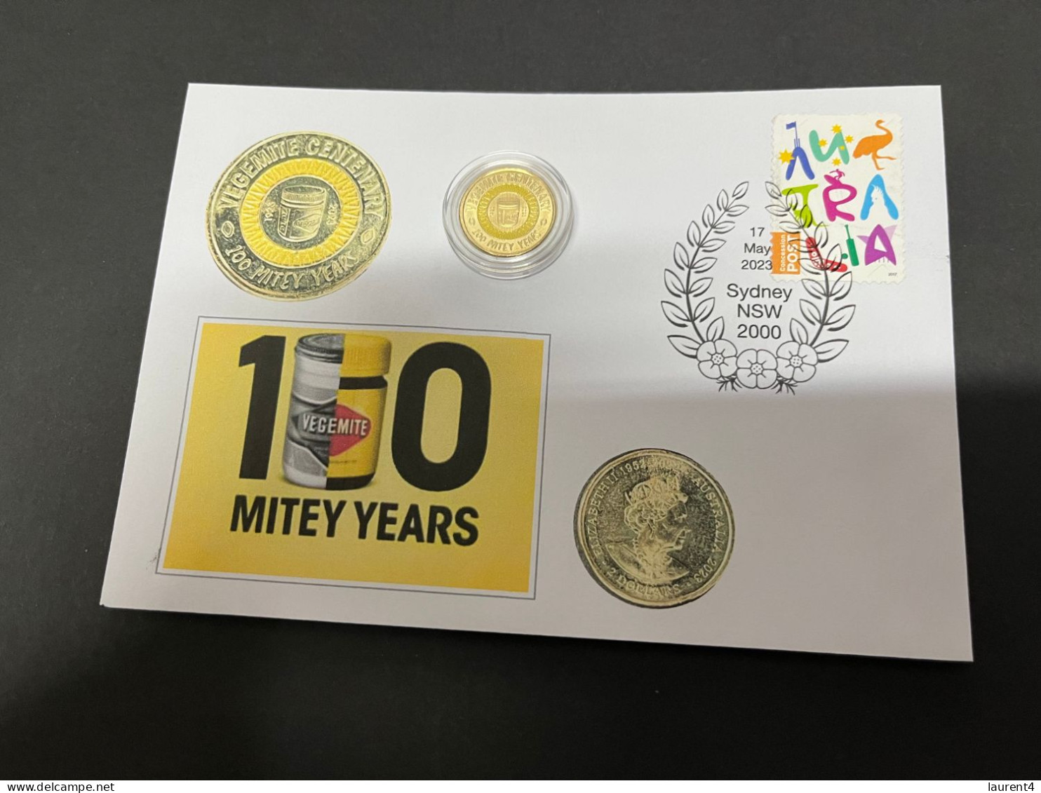 4 Q 20 A) NEW - Yellow 2.00 Vegemite - Mitey Years - Coloured Coin 2023 On Cover (released Today 17-5-2023) - 2 Dollars