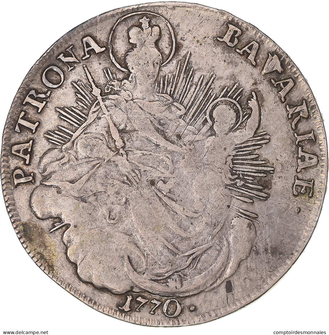 Monnaie, Etats Allemands, BAVARIA, Maximilian III, Josef, Thaler, 1770, Amberg - Taler & Doppeltaler