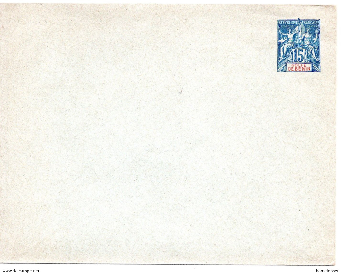 66242 - Benin - 1892 - 15c Allegorie GAUmschl, Ungebraucht - Covers & Documents