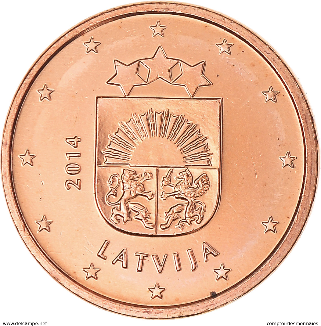 Lettonie, Euro Cent, 2014, SPL+, Cuivre Plaqué Acier - Lettland