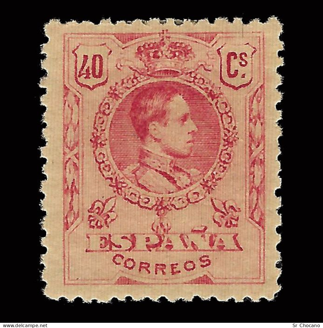 Alfonso XIII.1909-22.40c.MH Edifil 276 Nº 000,000. - Nuevos