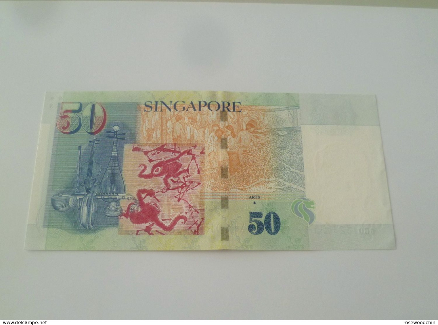 One Pc. Of Singapore Old Banknote $ 50 Portrait Series Nice Number 132123 (#219) UNC - Singapore