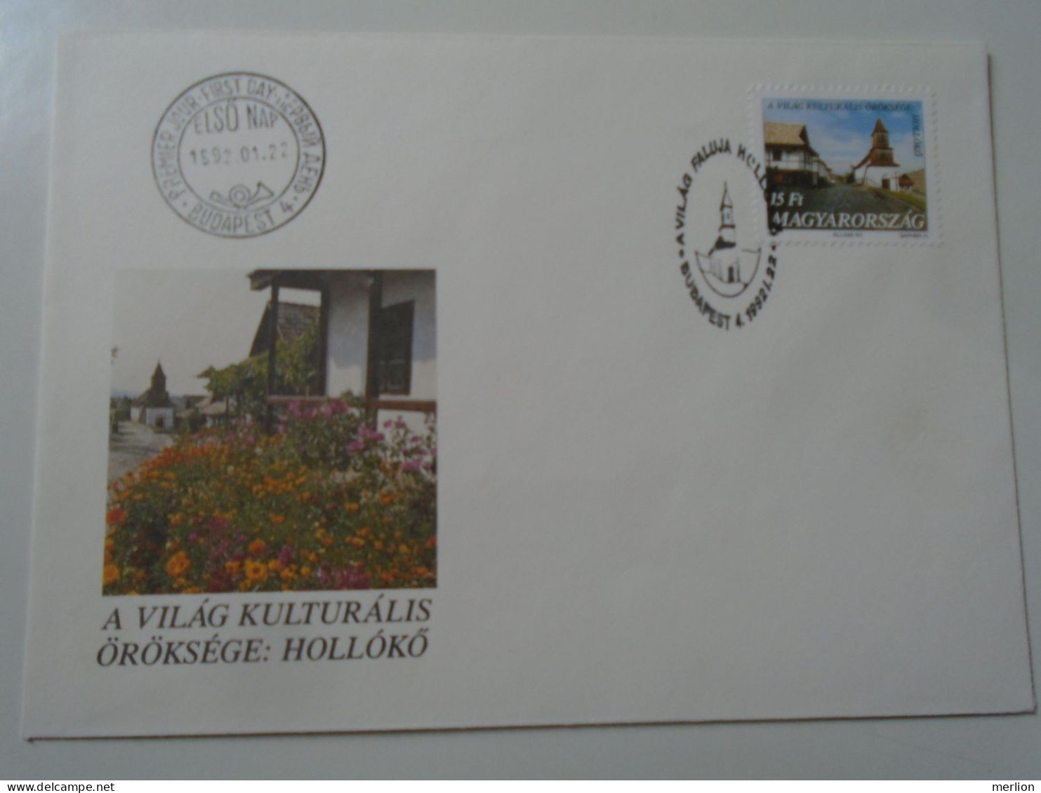 ZA443.54 Hungary  - FDC  Cover - 1992  World Cultural Heritage Hollókő - Covers & Documents