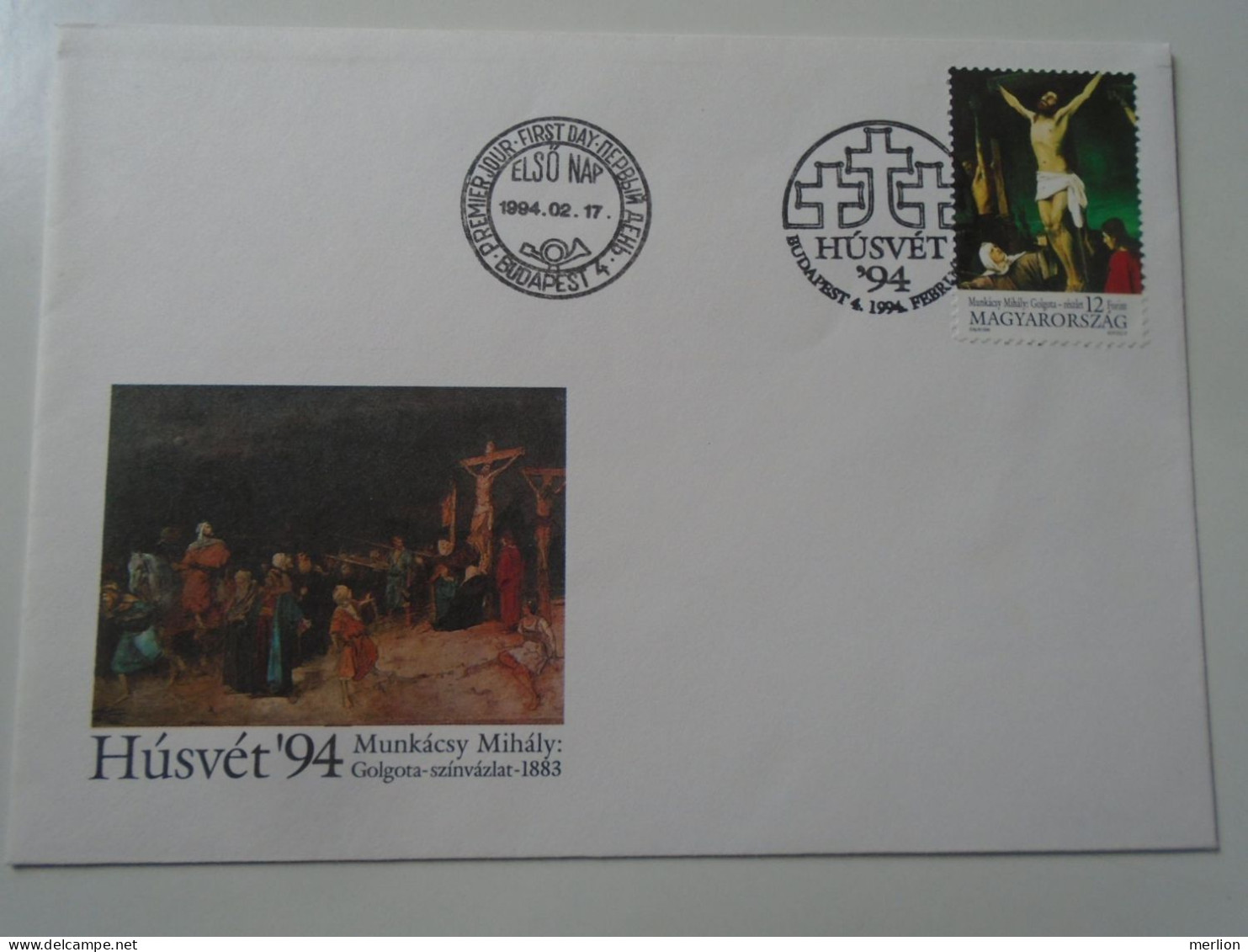 ZA443.62  Hungary -FDC  Cover -1994  Húsvét -Easter - Briefe U. Dokumente