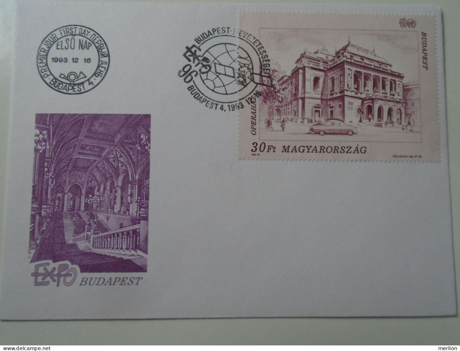 ZA443.66  Hungary -FDC  Cover -1993  Mátyás Templom  -Opera House - Opernhaus  -  Sights Of Budapest - Briefe U. Dokumente