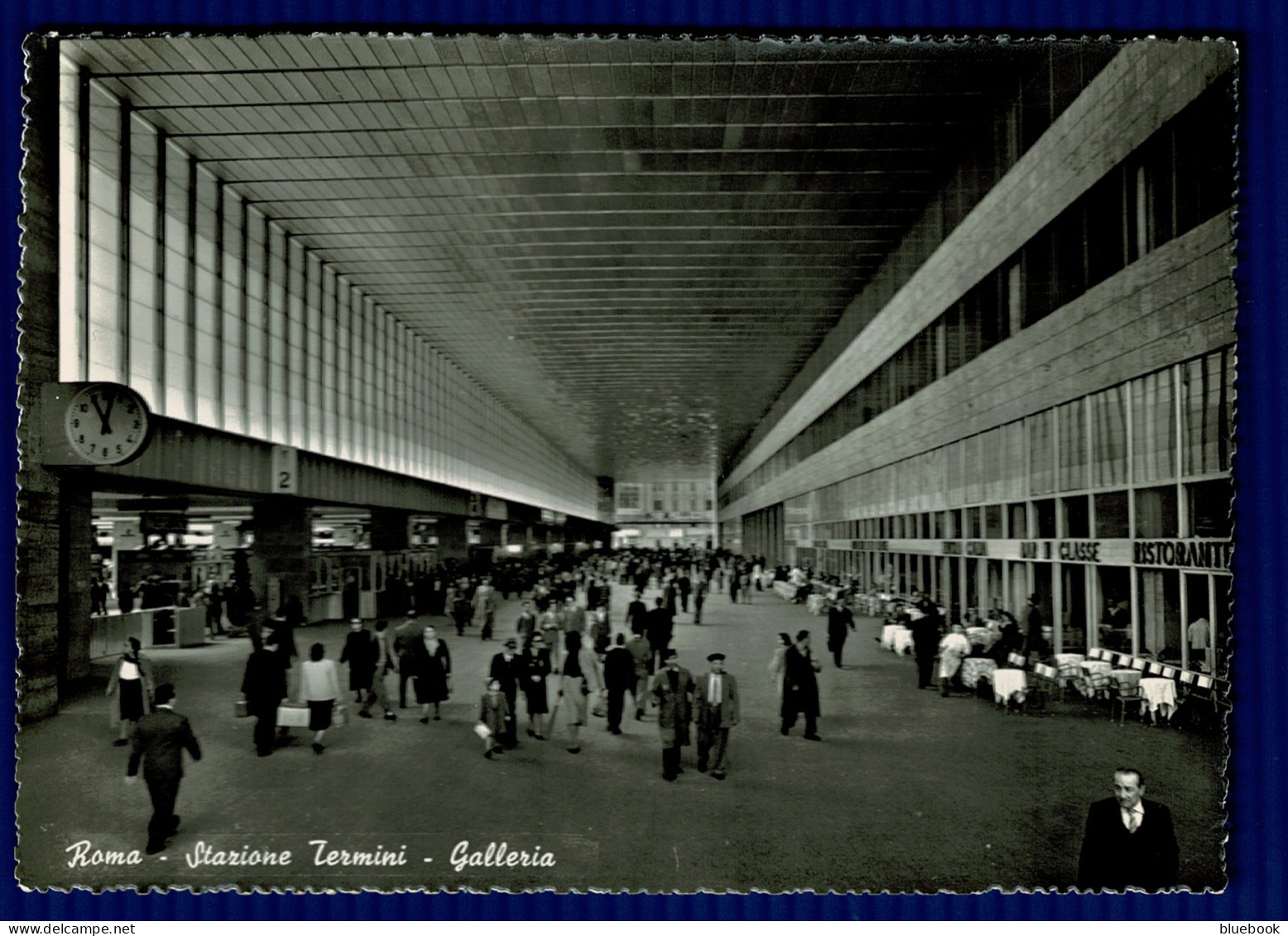 Ref 1613 - Real Photo Postcard - Railway Station - Roma Stazione Termini Galleria - Italy - Stazione Termini