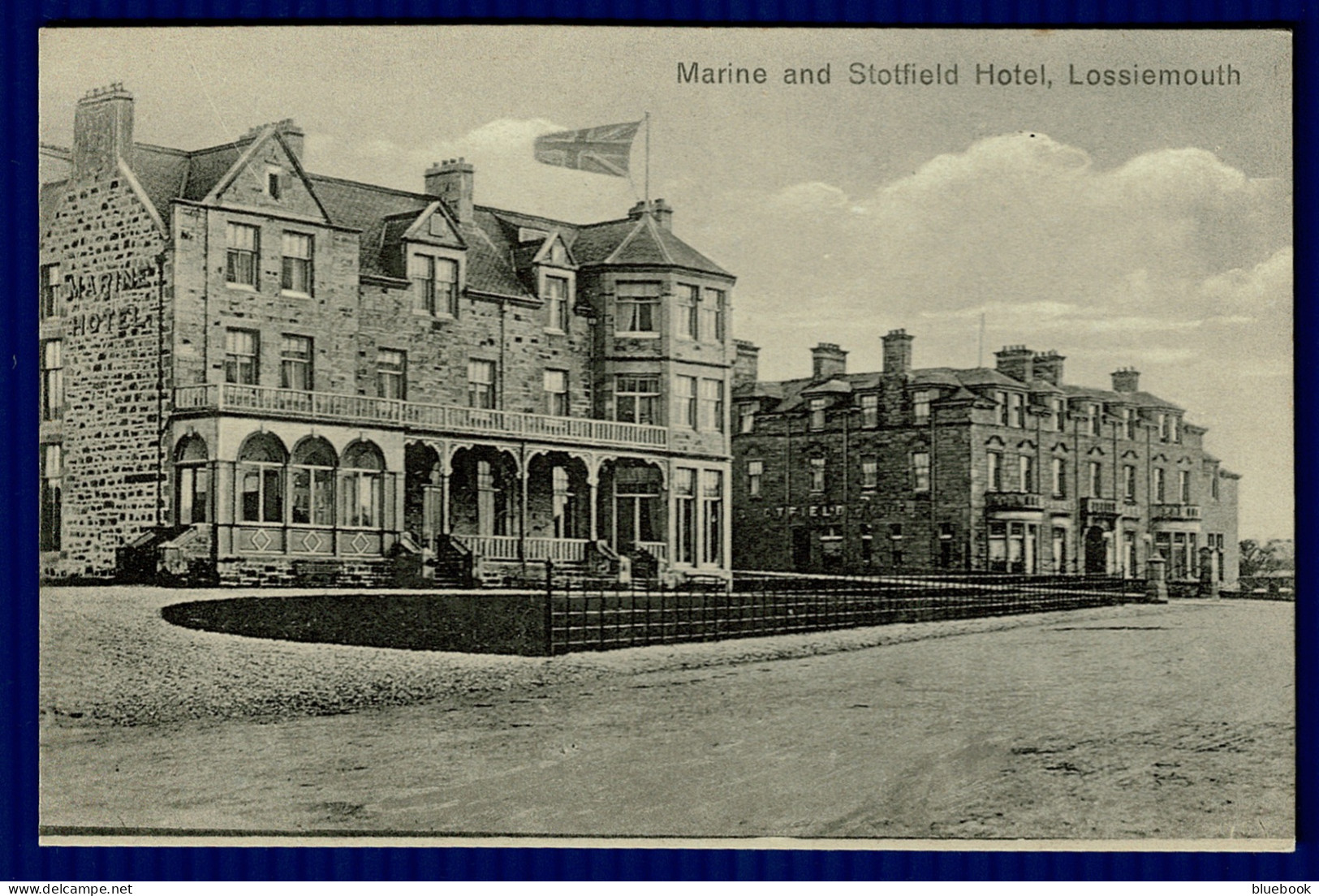 Ref 1613 - Early Postcard - Marine & Stotfield Hotel - Lossiemouth Moray Scotland - Moray