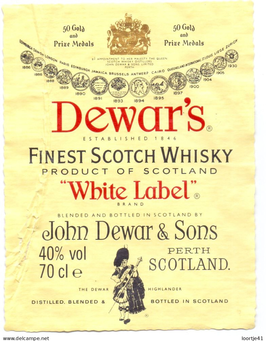 Etiket Etiquette - Scotch Whisky Dewar's - Whisky