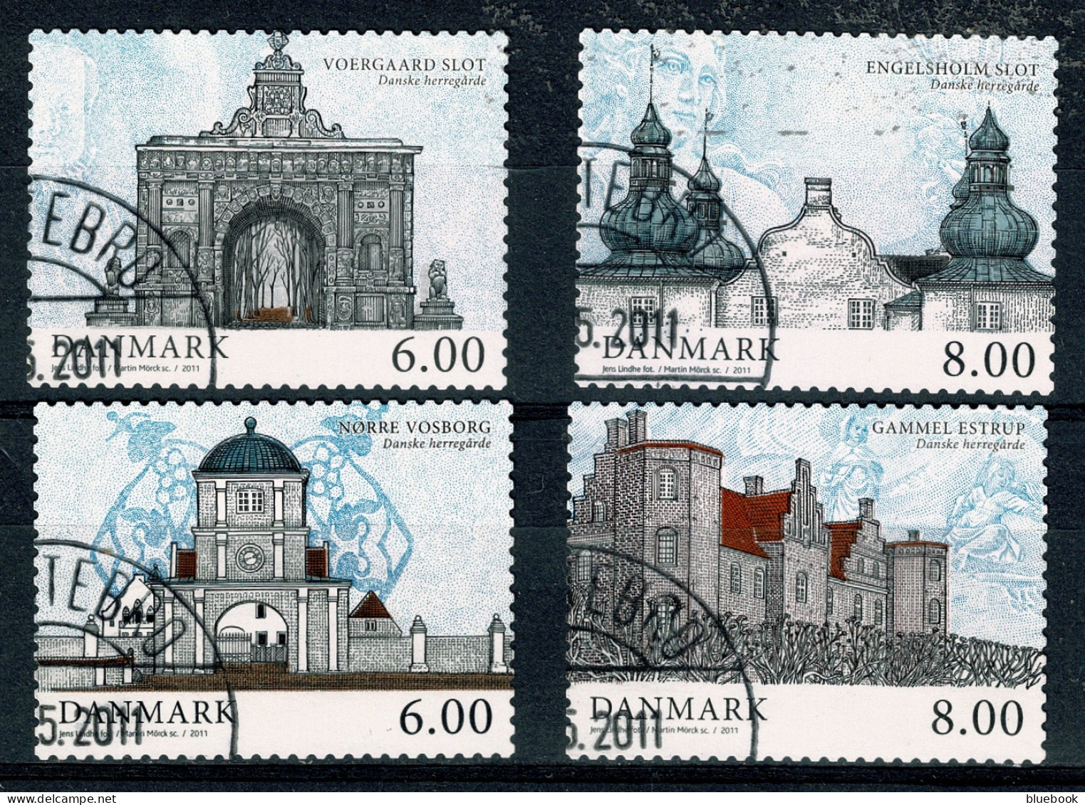 Ref 1614 - 2011 Denmark Manor Houses - Fine Used- SG 1631/4 Cat £14 - Gebruikt