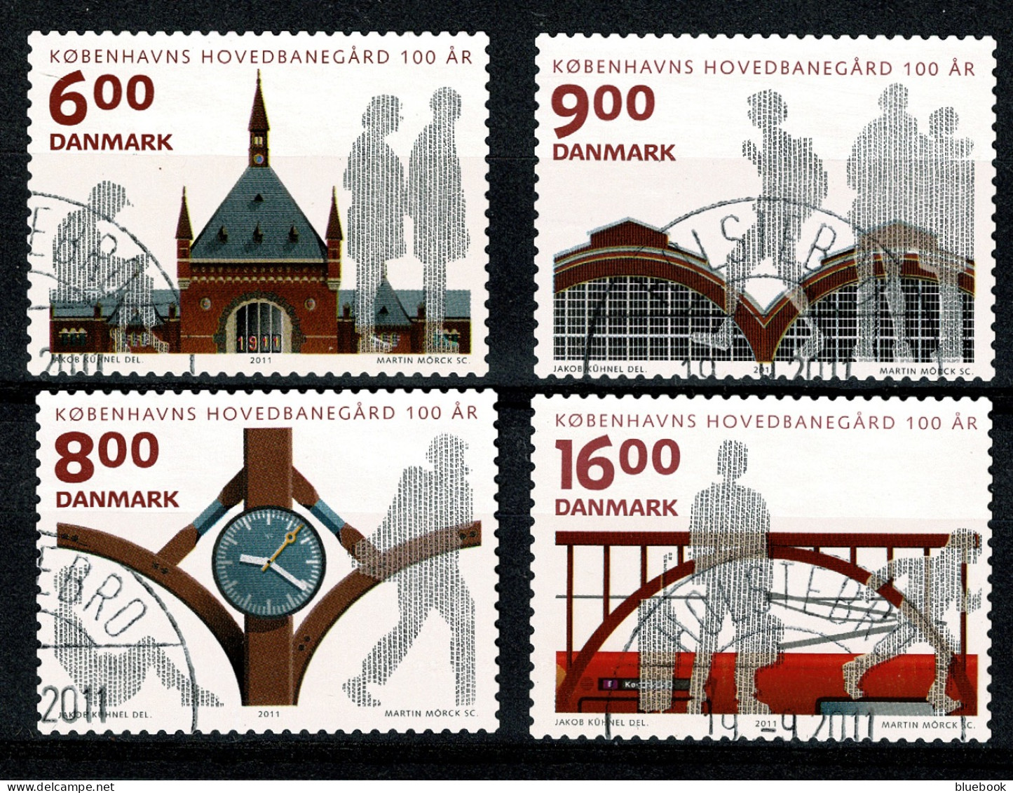 Ref 1614 - 2011 Denmark Cop. Central Station - Fine Used- SG 1663/6 Cat £19 - Usado