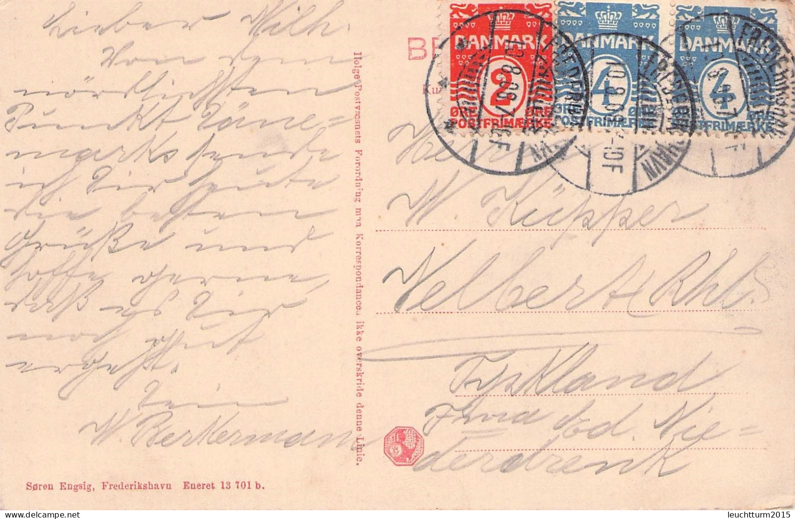 DENMARK - PICTURE POSTCARD 1908 FREDERIKSHAVN > VELBERT/DE / YZ427 - Lettres & Documents