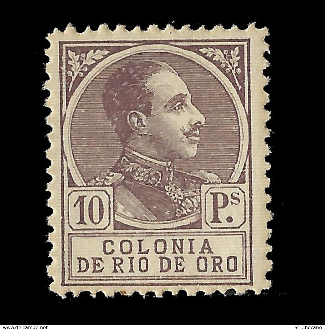 RÍO DE ORO.1919. Alfonso XIII.10p.MH.CENTRADO.Edifil 116 - Rio De Oro