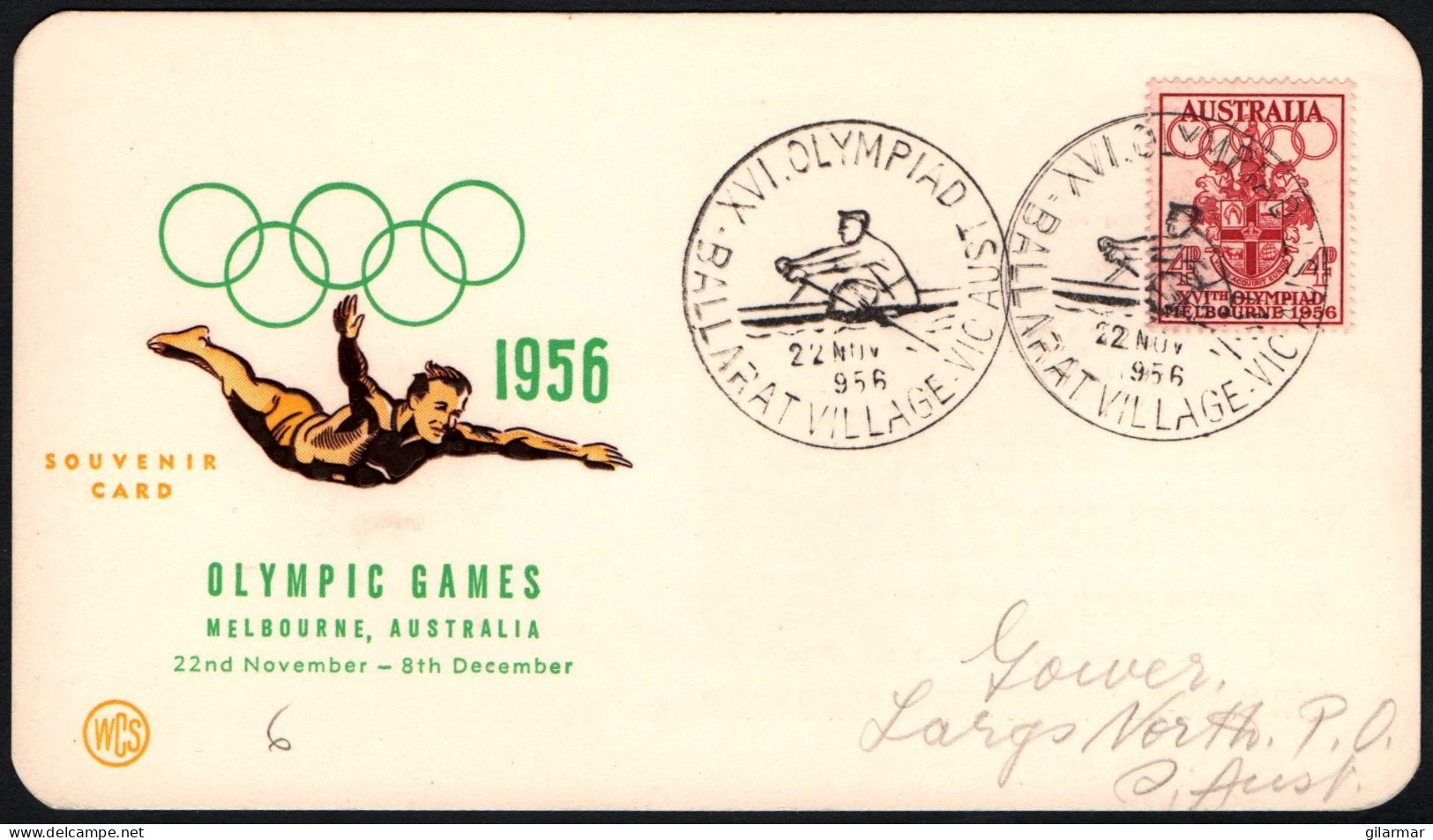 AUSTRALIA BALLARAT VILLAGE 1956 - XVI OLYMPIC GAMES MELBOURNE '56 - ROWING - G - Verano 1956: Melbourne