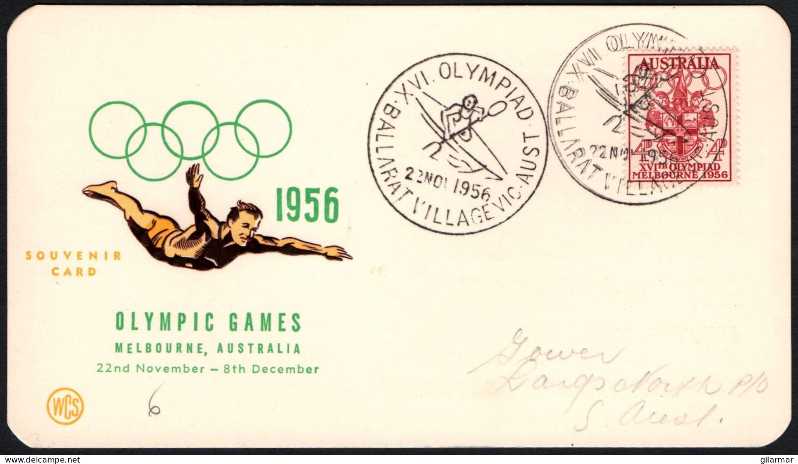 AUSTRALIA BALLARAT VILLAGE 1956 - XVI OLYMPIC GAMES MELBOURNE '56 - CANOE / KAYAK - G - Sommer 1956: Melbourne