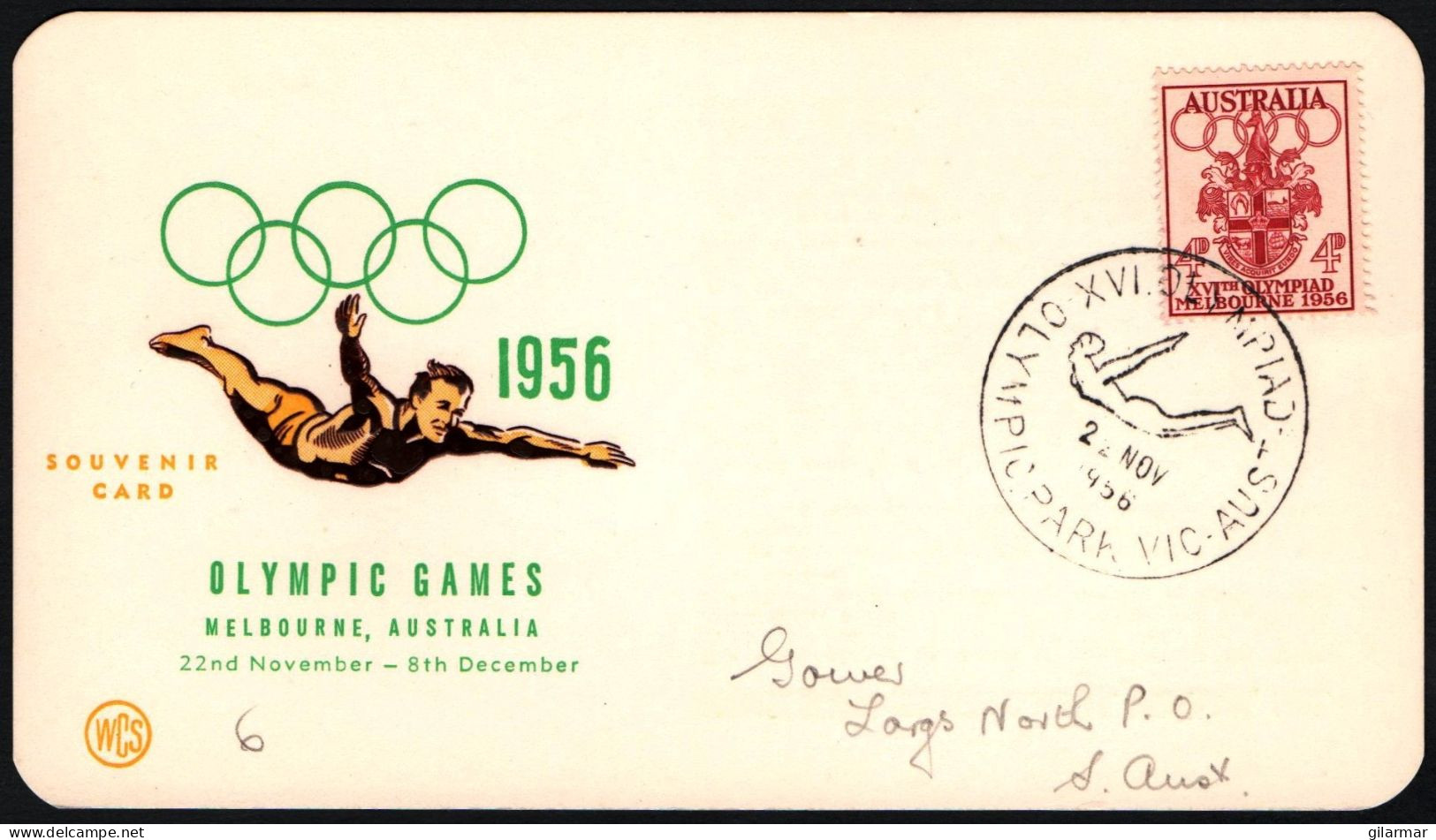 AUSTRALIA OLYMPIC PARK 1956 - XVI OLYMPIC GAMES MELBOURNE '56 - DIVING - G - Estate 1956: Melbourne