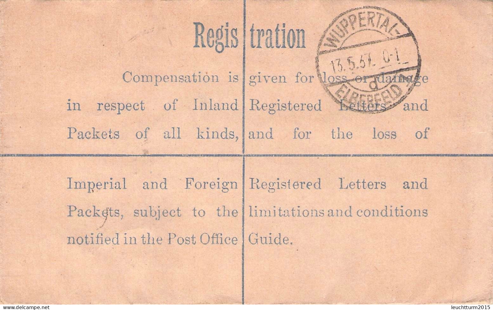 GREAT BRITAIN - REGISTERED MAIL 1937 St. ALBANS > WUPPERTAL-E. / YZ436 - Lettres & Documents