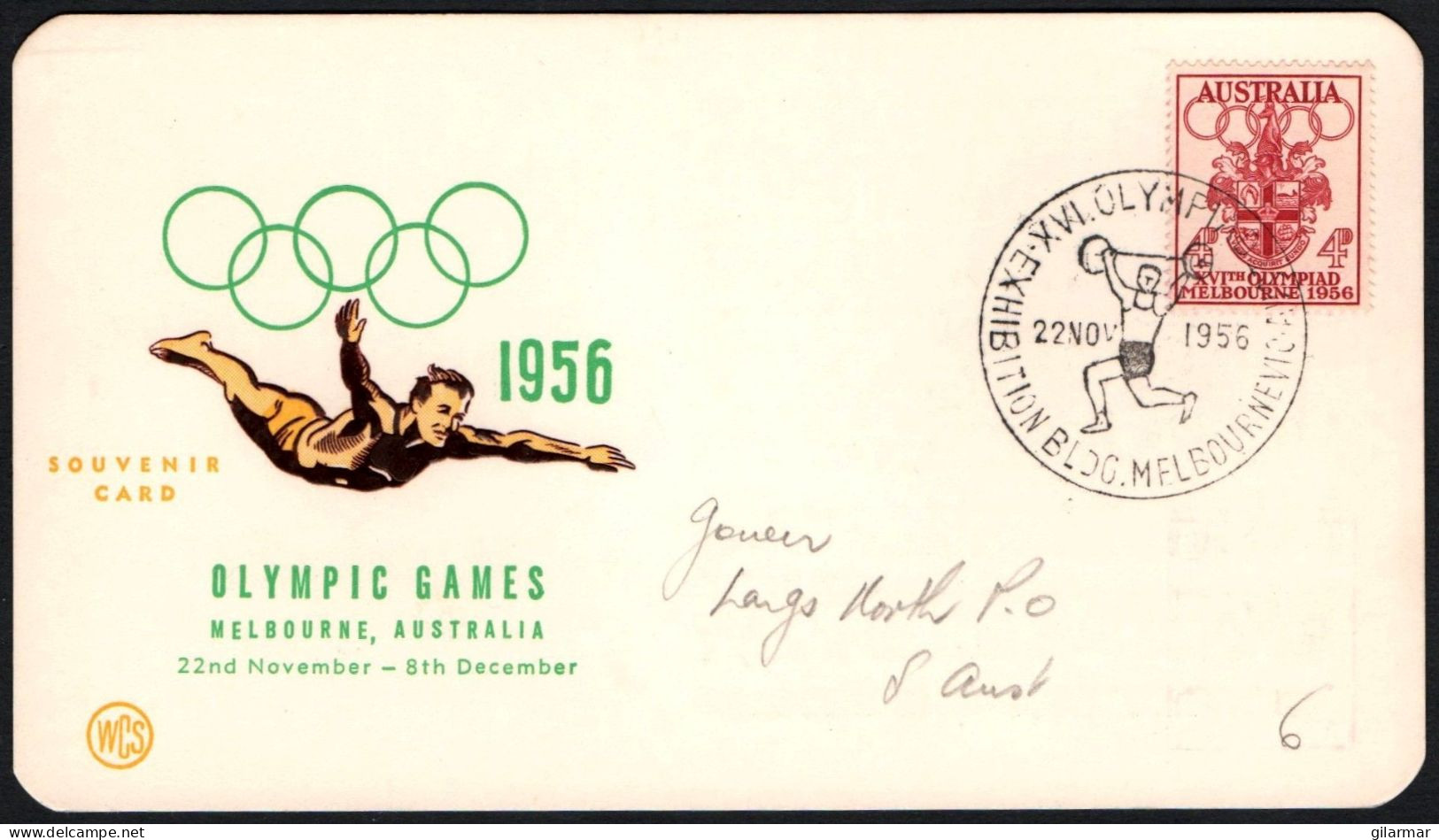 AUSTRALIA EXHIBITION BLDG MELBOURNE 1956 - XVI OLYMPIC GAMES MELBOURNE '56 - WEIGHTLIFTING - G - Summer 1956: Melbourne