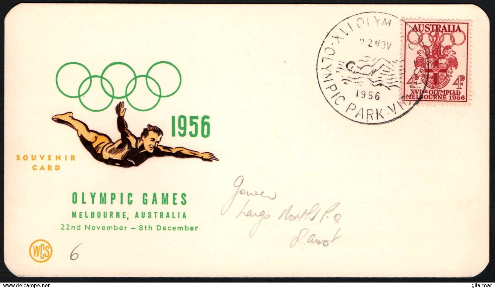 AUSTRALIA OLYMPIC PARK 1956 - XVI OLYMPIC GAMES MELBOURNE '56 - SWIMMING - G - Ete 1956: Melbourne