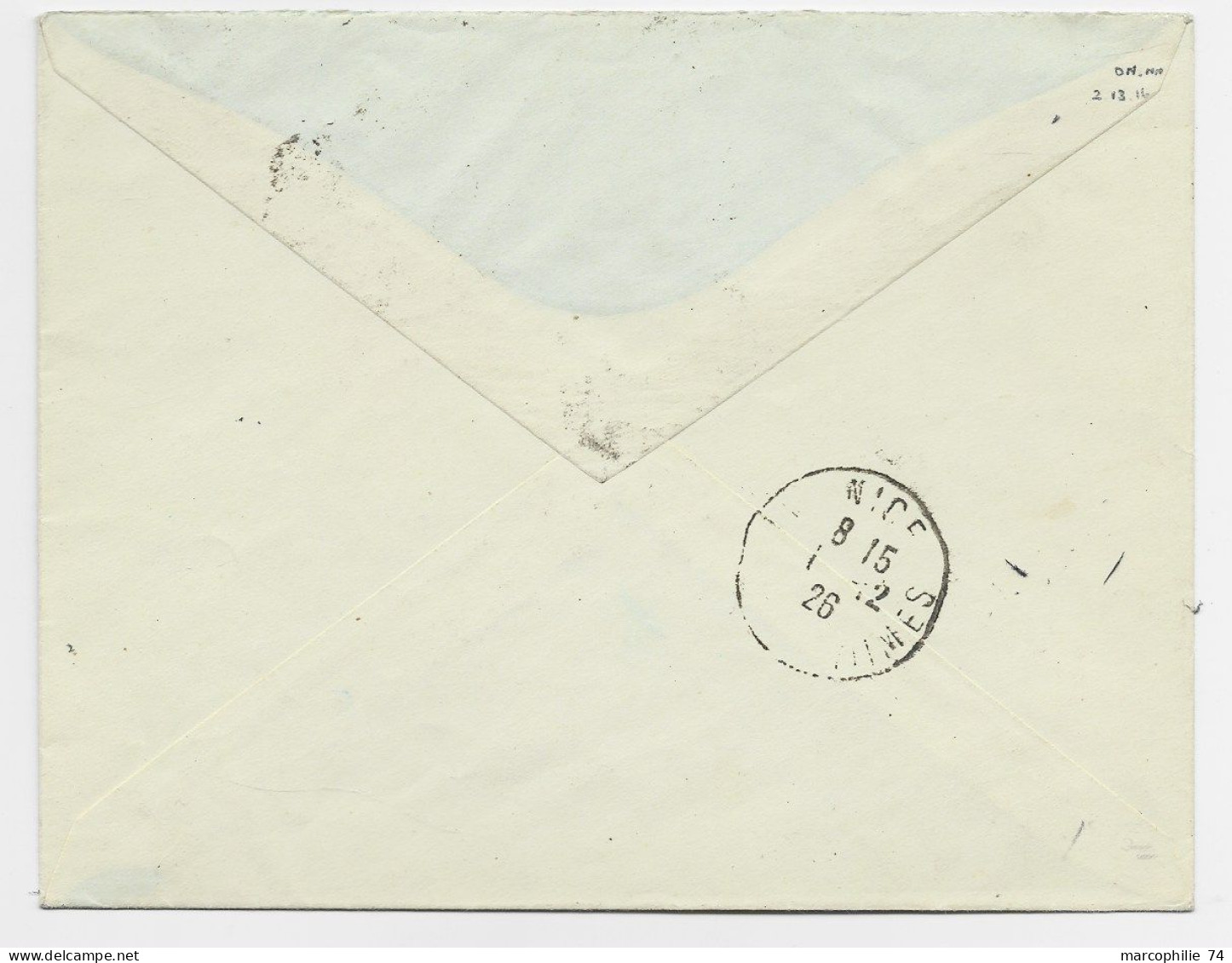 TUNISIE 40C + PA 30CX2 LETTRE COVER AVION TUNIS RP 30.11.1926 POUR NICE ESSAI TUNIS ANTIBES RARE - Airmail