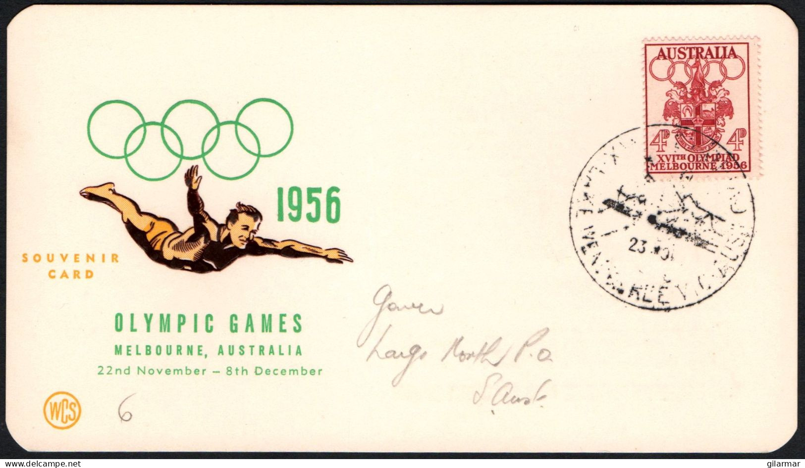 AUSTRALIA LAKE WENDOUREE 1956 - XVI OLYMPIC GAMES MELBOURNE '56 - ROWING - G - Estate 1956: Melbourne