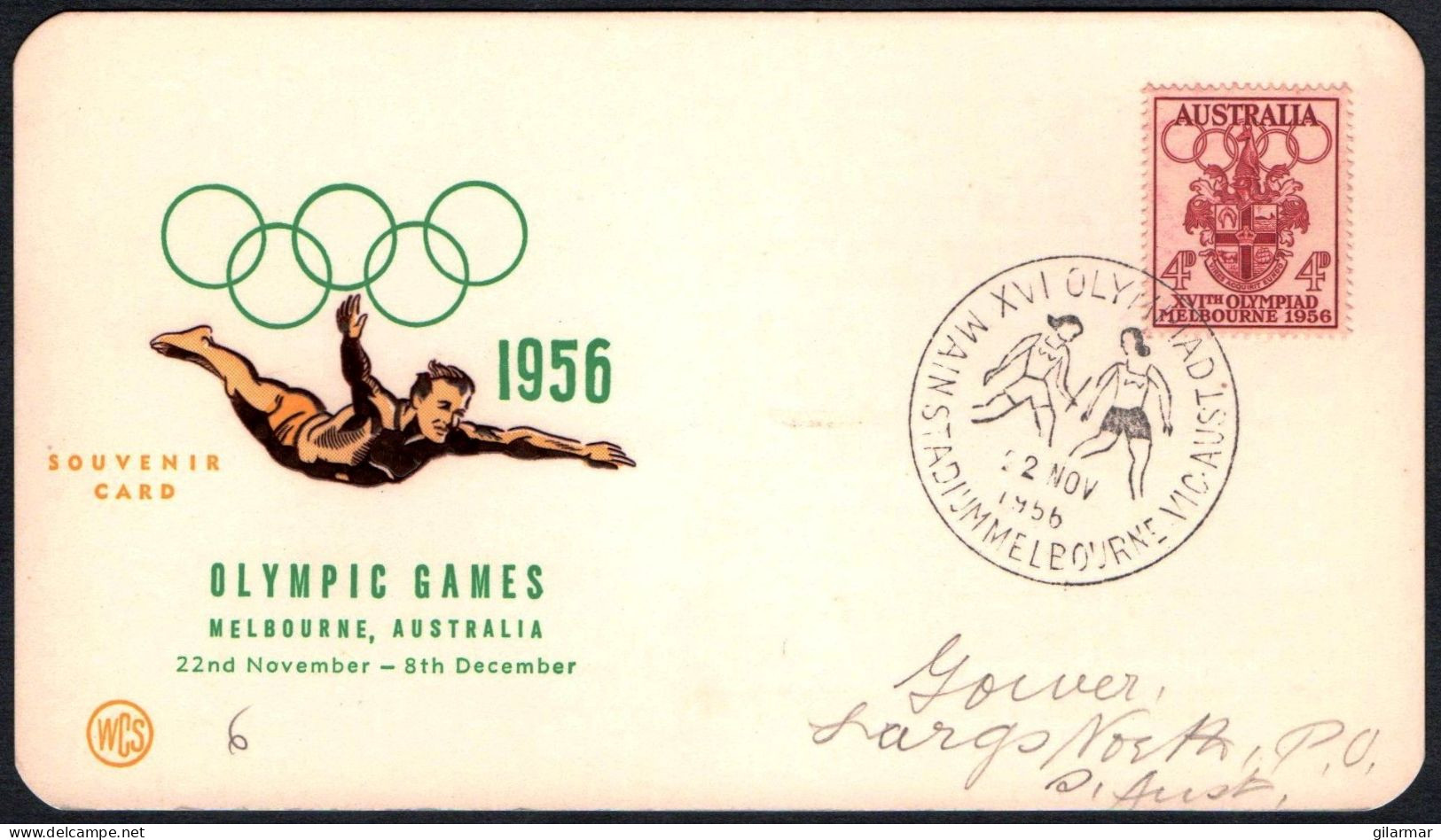 AUSTRALIA MELBOURNE MAIN STADIUM 1956 - XVI OLYMPIC GAMES MELBOURNE '56 - WOMEN'S RELAY - G - Verano 1956: Melbourne