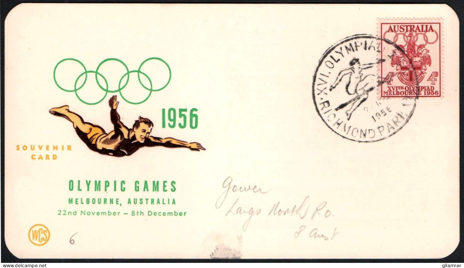 AUSTRALIA RICHMOND PARK 1956 - XVI OLYMPIC GAMES MELBOURNE '56 - ATHLETICS - G - Sommer 1956: Melbourne