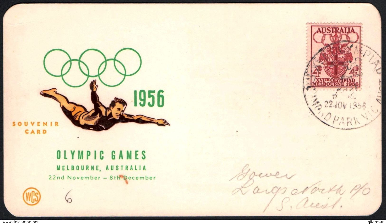 AUSTRALIA RICHMOND PARK 1956 - XVI OLYMPIC GAMES MELBOURNE '56 - ATHLETICS - G - Verano 1956: Melbourne