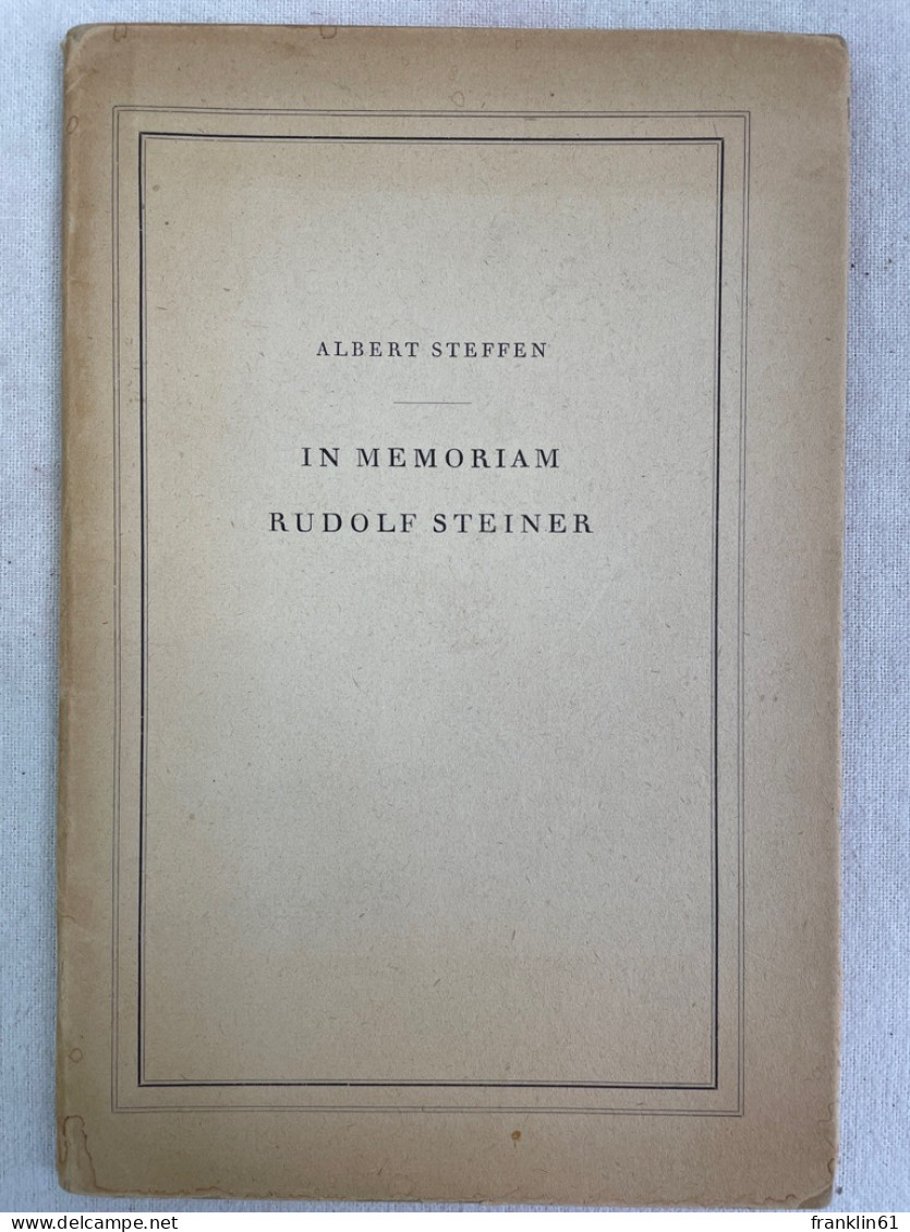 In Memoriam Rudolf Steiner. - Philosophie