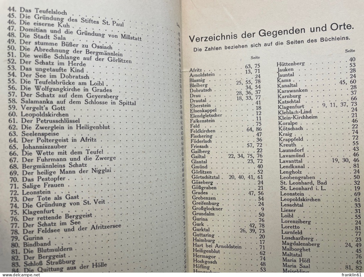 Kärntner Sagen : Eine Auslese. - Märchen & Sagen