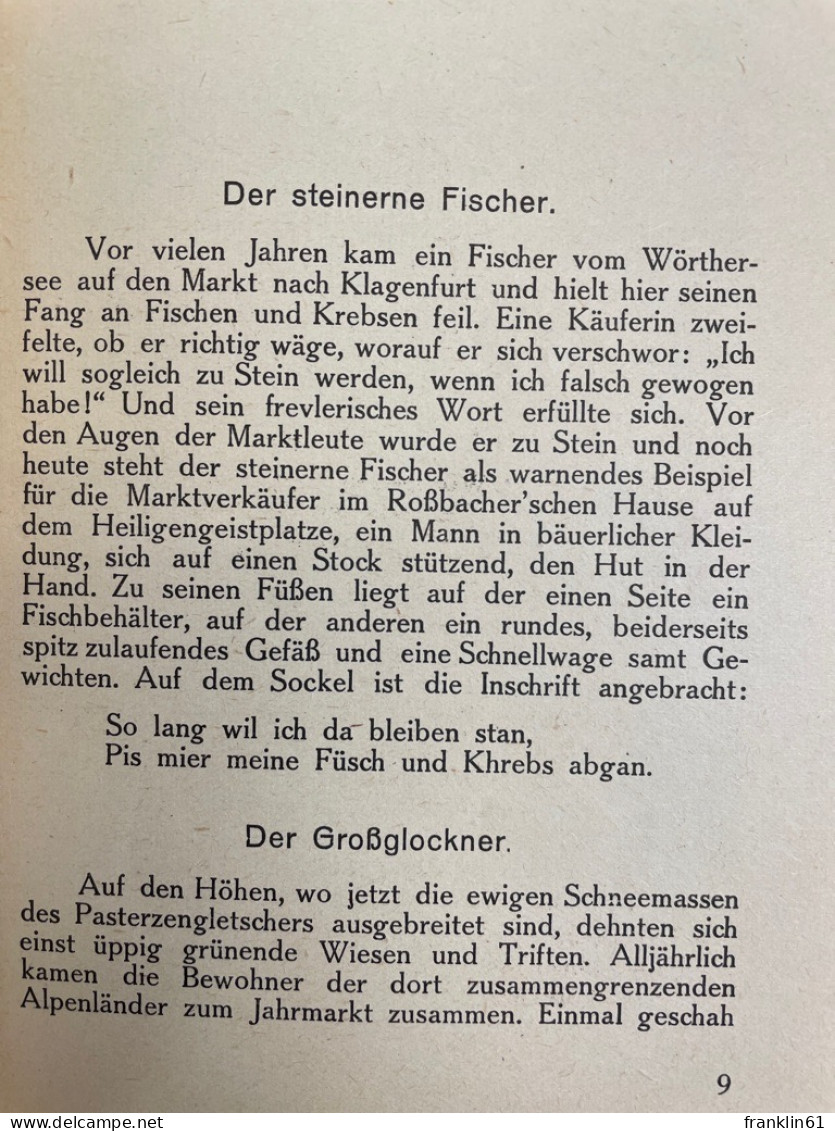 Kärntner Sagen : Eine Auslese.