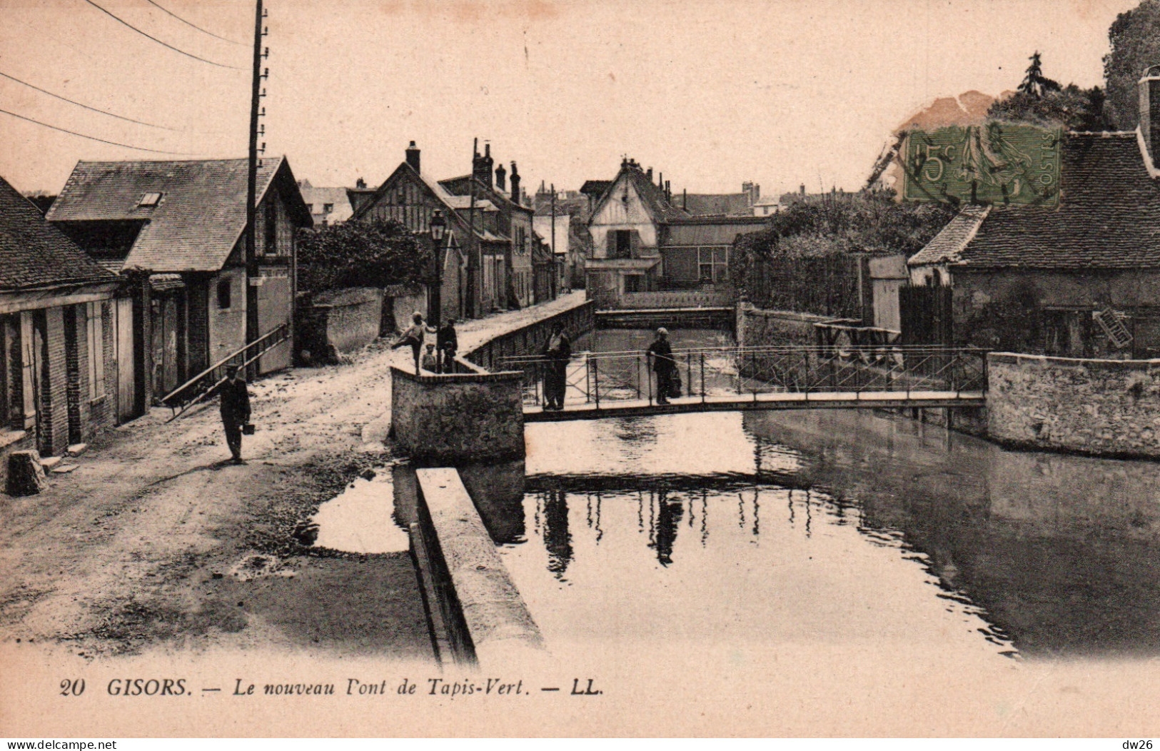 Gisors (Eure) Le Nouveau Pont De Tapis Vert - Carte LL N° 20 De 1935 - Gisors